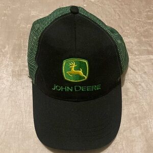 John Deere Adjustable Green/Black Trucker Hat